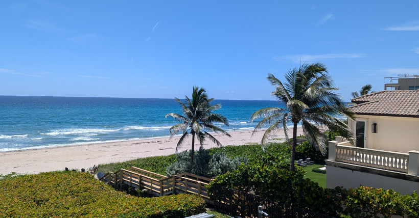 Balcony View at 2575 S. Ocean Blvd., #201, Highland Beach FL